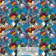 Marvel Comics Burst Blue patchwork cotton by Camelot Fabric